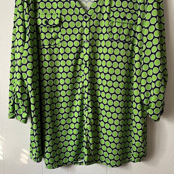 George Top Womens 4X Button Front Business Casual Workwear Casual Stretch - Picture 4 of 12